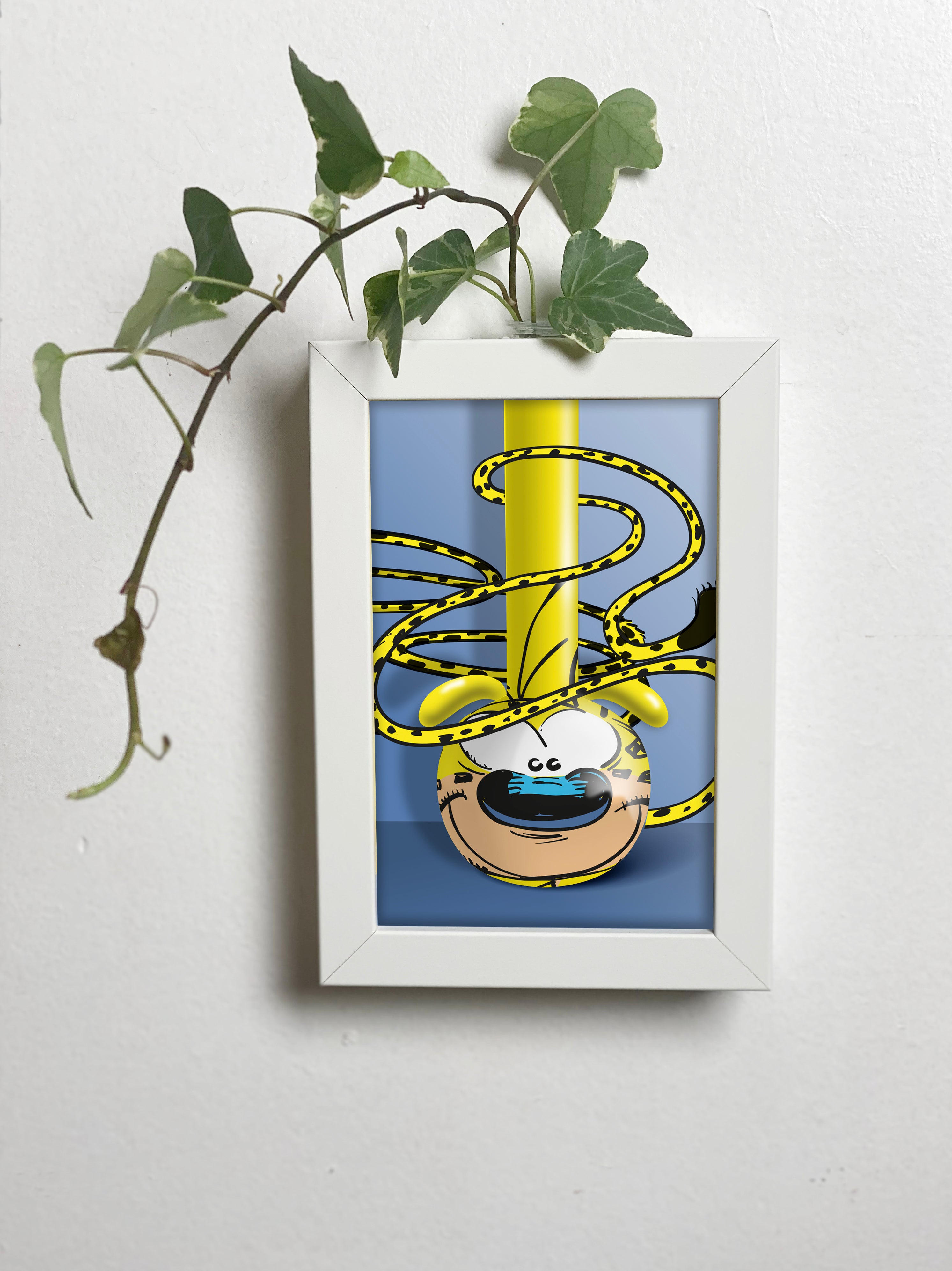 Abracadavase Cadre-vase Marsupilami 10x15