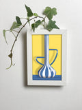 Abracadavase-cadre vase bleu 10x15 cm