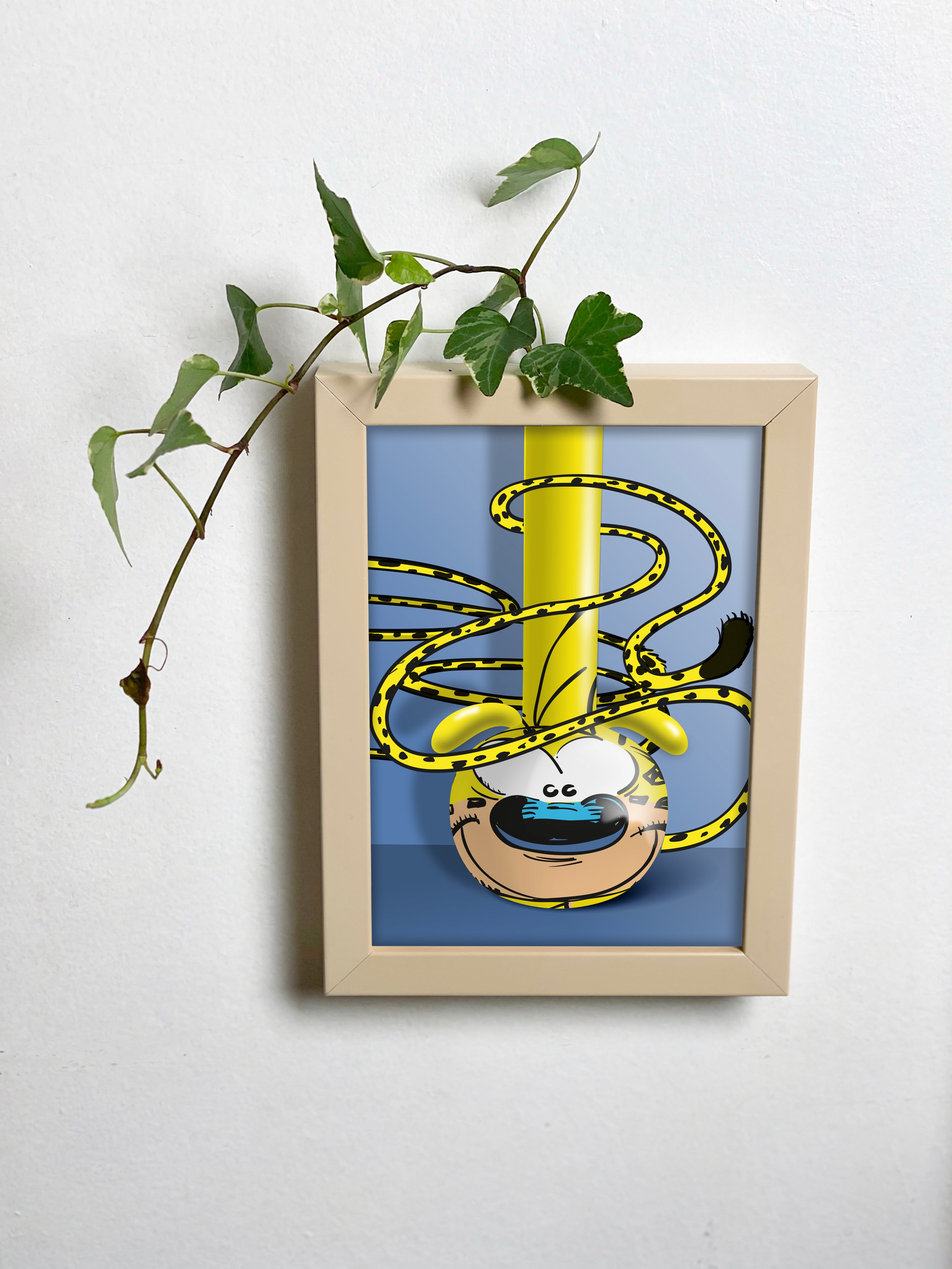 Abracadavase Cadre-vase Marsupilami 13X18