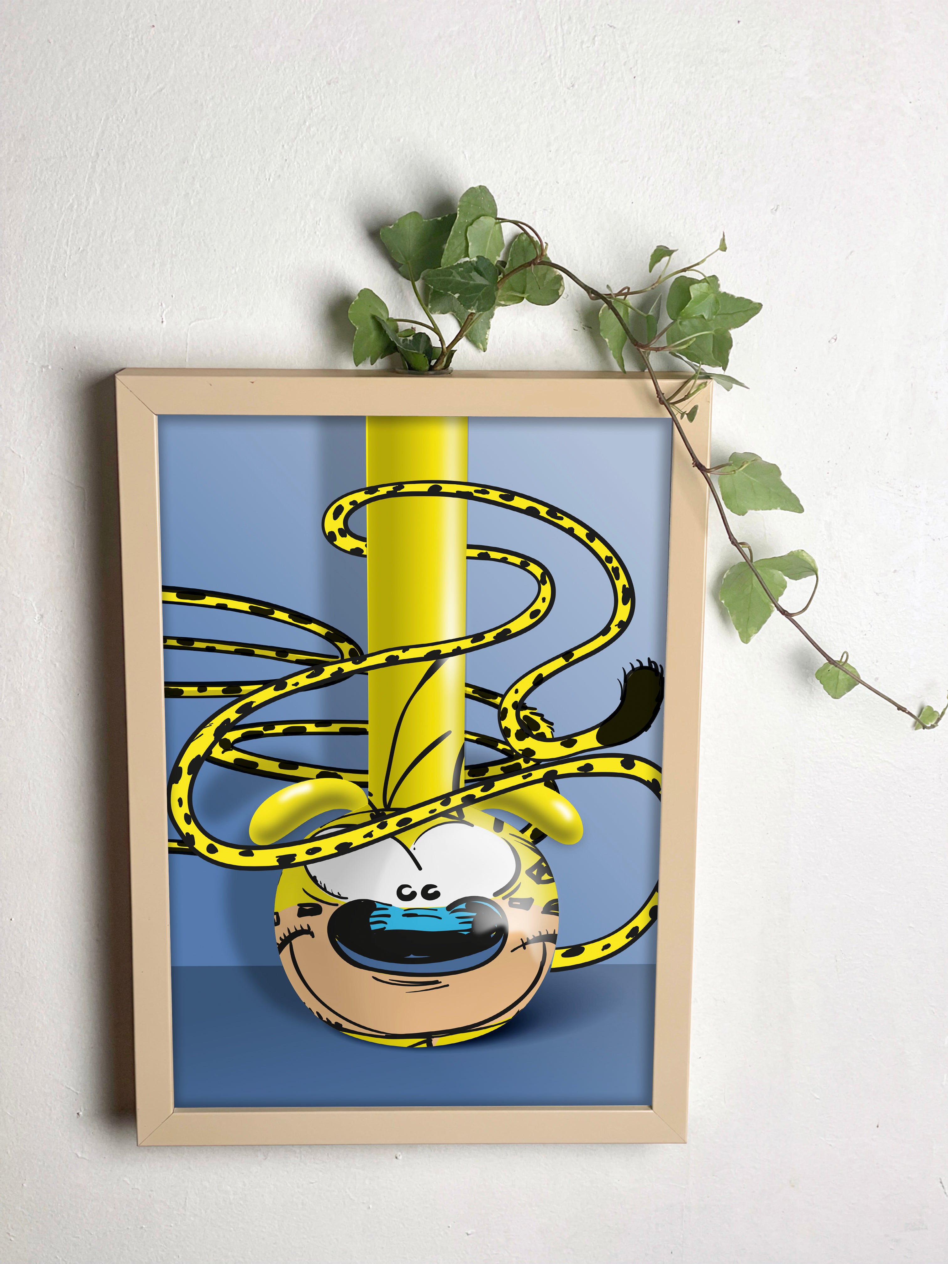 Abracadavase Cadre-vase Marsupilami A4