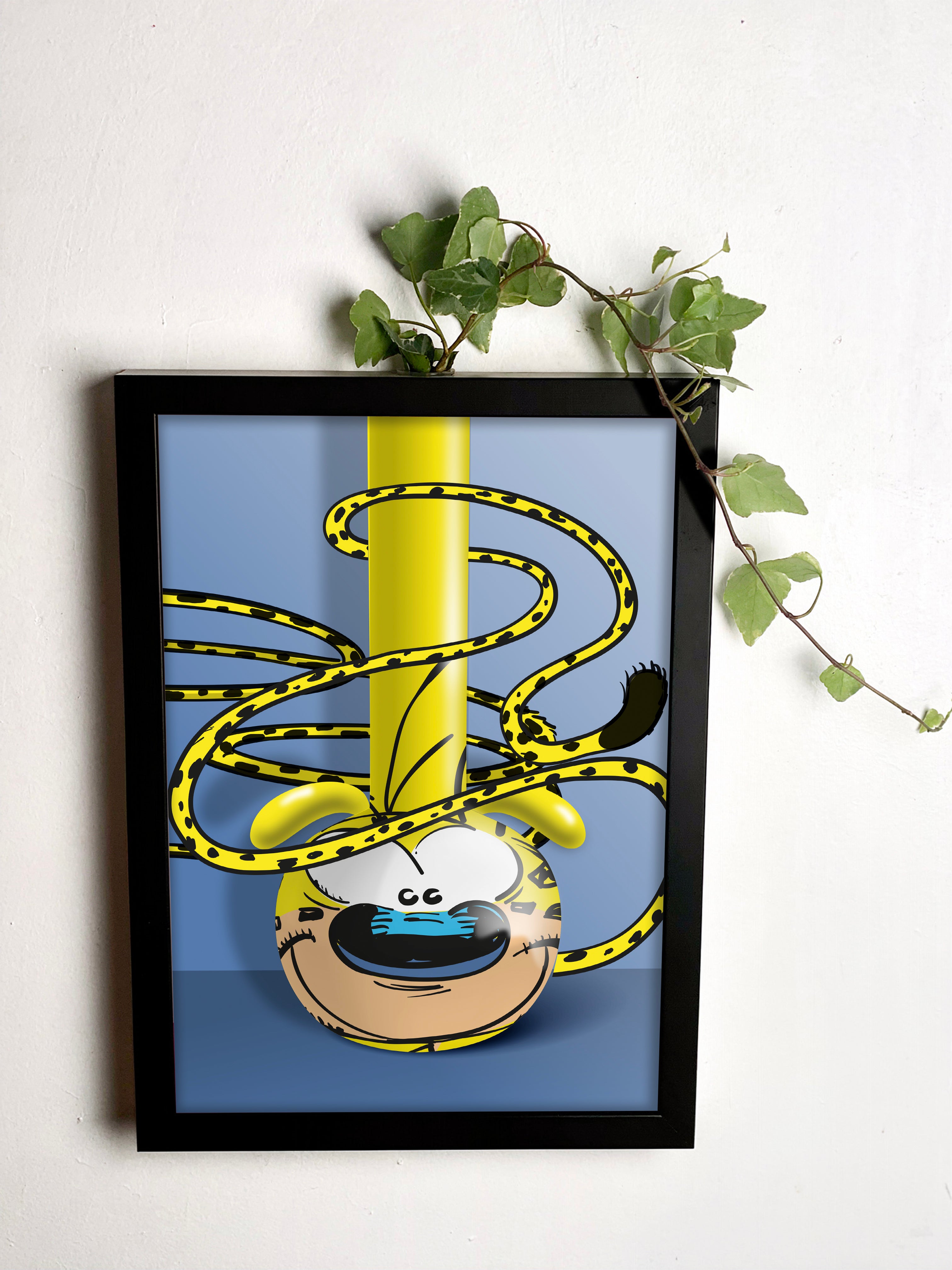 Abracadavase Cadre-vase Marsupilami A4