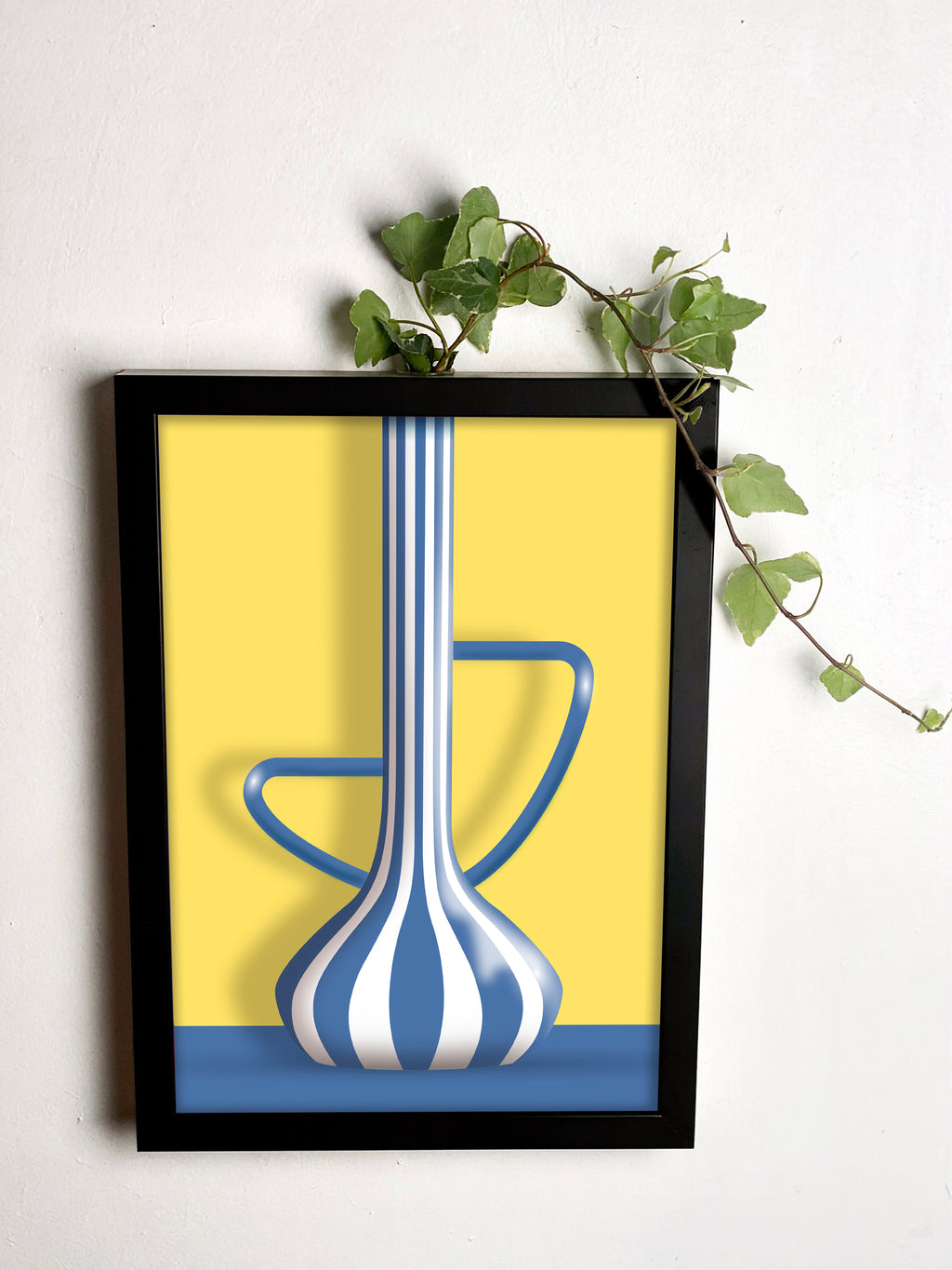 Abracadavase-cadre vase bleu A4