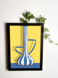 Abracadavase-cadre vase bleu A4